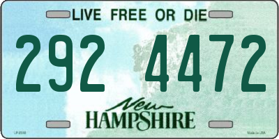 NH license plate 2924472