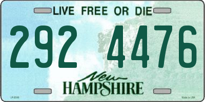 NH license plate 2924476