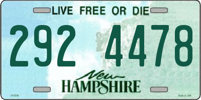 NH license plate 2924478