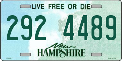 NH license plate 2924489