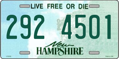 NH license plate 2924501