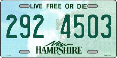NH license plate 2924503