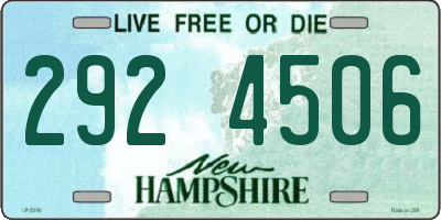 NH license plate 2924506