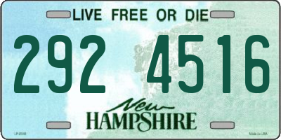 NH license plate 2924516