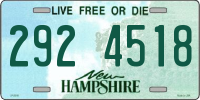 NH license plate 2924518