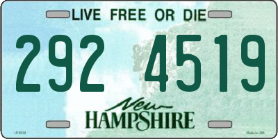 NH license plate 2924519