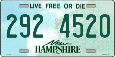 NH license plate 2924520