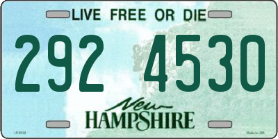 NH license plate 2924530