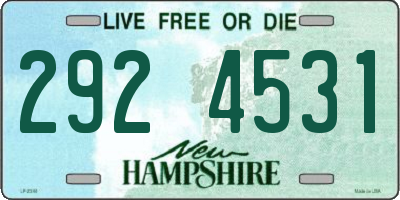 NH license plate 2924531