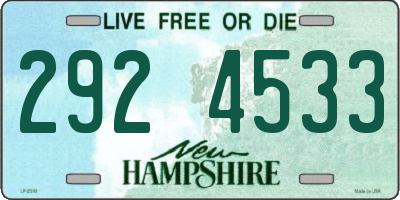 NH license plate 2924533