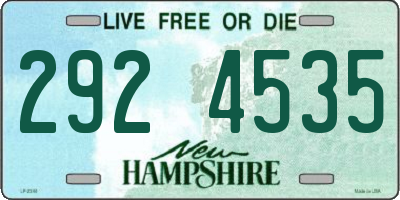 NH license plate 2924535