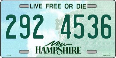 NH license plate 2924536