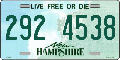 NH license plate 2924538