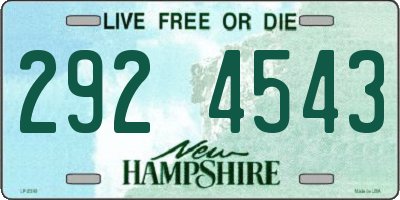 NH license plate 2924543