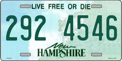 NH license plate 2924546