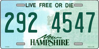 NH license plate 2924547