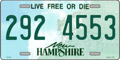 NH license plate 2924553
