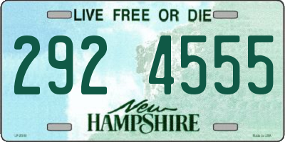 NH license plate 2924555