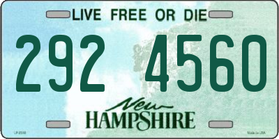 NH license plate 2924560
