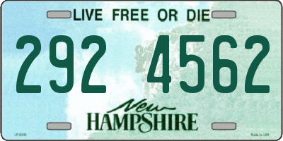 NH license plate 2924562