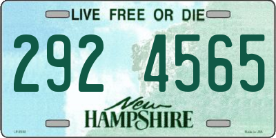 NH license plate 2924565