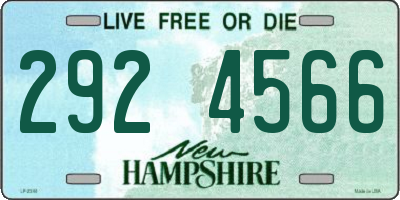 NH license plate 2924566