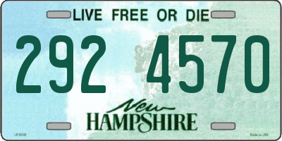 NH license plate 2924570