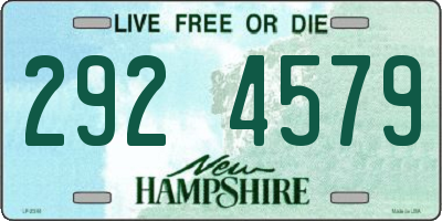 NH license plate 2924579
