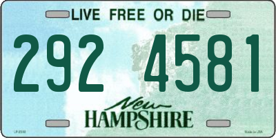 NH license plate 2924581