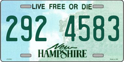 NH license plate 2924583