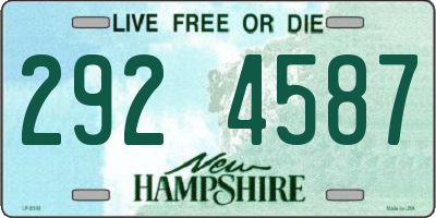 NH license plate 2924587