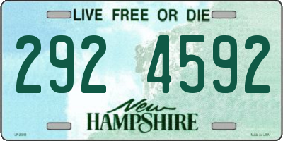 NH license plate 2924592