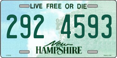 NH license plate 2924593