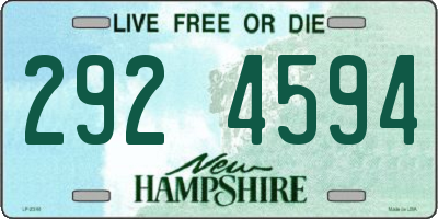 NH license plate 2924594