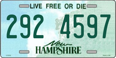 NH license plate 2924597