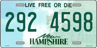 NH license plate 2924598
