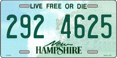 NH license plate 2924625
