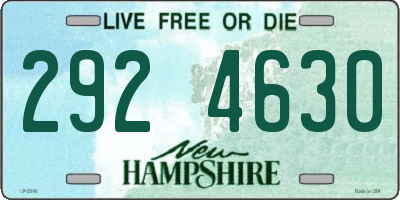 NH license plate 2924630
