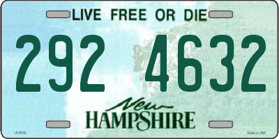 NH license plate 2924632