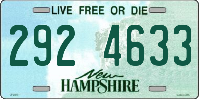 NH license plate 2924633