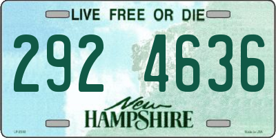 NH license plate 2924636