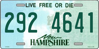 NH license plate 2924641