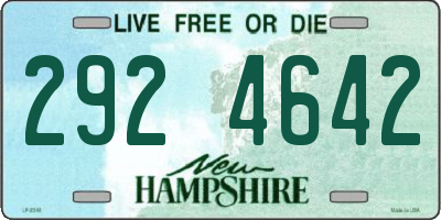 NH license plate 2924642