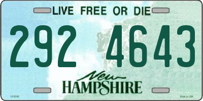 NH license plate 2924643