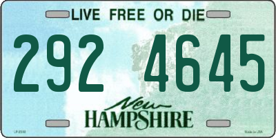 NH license plate 2924645