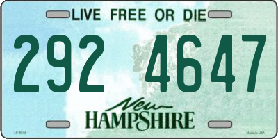 NH license plate 2924647