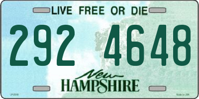 NH license plate 2924648
