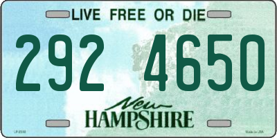 NH license plate 2924650
