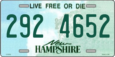 NH license plate 2924652