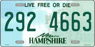 NH license plate 2924663